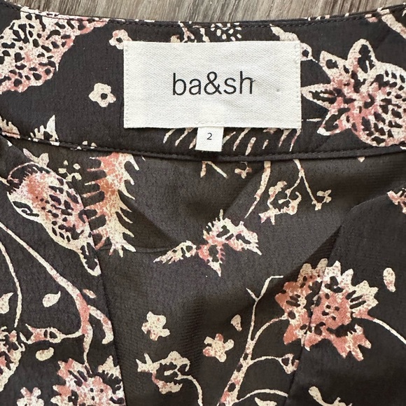 ba&sh Cherry Printed Midi Dress Carbone Size 6 - Picture 3 of 7